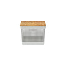 Cesto organizador Ou 20L com tampa de bambu Linha Grid
