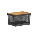 Cesto organizador Ou 20L com tampa de bambu Linha Grid