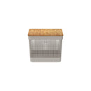Cesto organizador Ou 20L com tampa de bambu Linha Grid