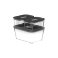 Kit de Potes de Vidro Hermético Ou 2,4 L e 725ml Linha Fresh Lock