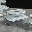 Kit de Potes de Vidro Herméticos Ou 2 Peças Linha Fresh Lock