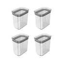 Kit de Potes Herméticos Ou 4 Unidades 1,5L Linha Block