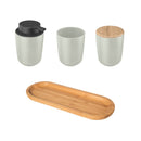 Kit Para Banheiro Ou 4 Peças em Cerâmica Linha Osaka